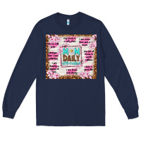 Navy mom daily affirmation Long Sleeve Tee - TumblerDesignByShophia