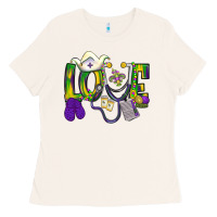 Bone Mardi Gras Love Nurse Ladies Tee - BundleAndBundleShop