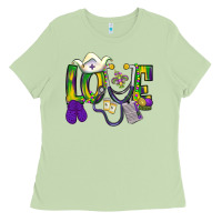 Matcha Mardi Gras Love Nurse Ladies Tee - BundleAndBundleShop