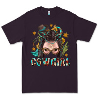 Plum Western Cowgirl Braid Hair Premium Tee - BundleAndBundleShop