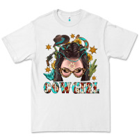 White Western Cowgirl Braid Hair Premium Tee - BundleAndBundleShop