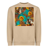 Mushroom western horse and sunflower seamless pattern Heavyweight Sweatshirt - FaDigitalArtStudio