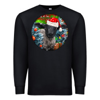 Black christmas suffolk baby sheep ornament Premium Sweatshirt - LillyAllenDesigns