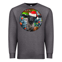 Charcoal Heather christmas suffolk baby sheep ornament Premium Sweatshirt - LillyAllenDesigns
