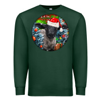 Sports Green christmas suffolk baby sheep ornament Premium Sweatshirt - LillyAllenDesigns