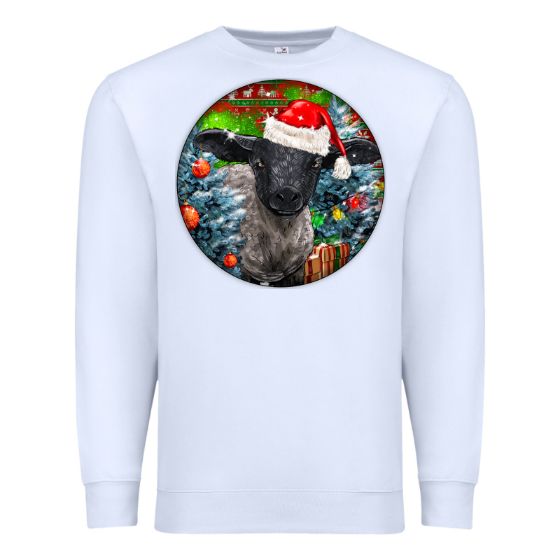 Christmas Suffolk Baby Sheep Ornament Premium Sweatshirt by LillyAllenDesigns | Teevron