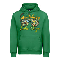 Emerald boat waves sun rays lake days Urban Hoodie - BarkalooDesign