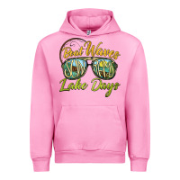 Fuchsia Pink boat waves sun rays lake days Urban Hoodie - BarkalooDesign
