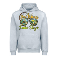 Heather Grey boat waves sun rays lake days Urban Hoodie - BarkalooDesign