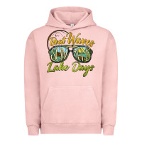 Pigment Salmon boat waves sun rays lake days Urban Hoodie - BarkalooDesign
