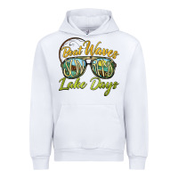 White boat waves sun rays lake days Urban Hoodie - BarkalooDesign