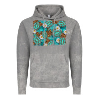 Cloud Rock Leopard and Turquoise Gemstone Background Vintage Hoodie - texasbilliewilder