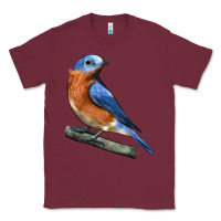 Burgundy Eastern Bluebird Classic Tee - LillyAllenDesigns
