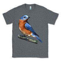 Charcoal Heather Eastern Bluebird Classic Tee - LillyAllenDesigns