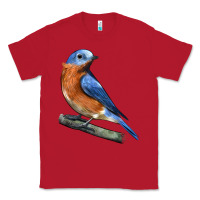 Red Eastern Bluebird Classic Tee - LillyAllenDesigns