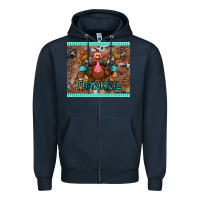 Navy thankful tumbler Zipper Hoodie - BundleAndBundleShop