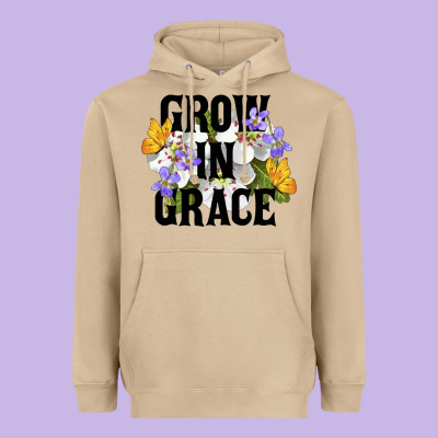 Grow In Grace Heavyweight Hoodie Designed By Lillyallendesigns