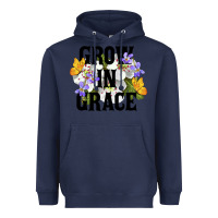 Navy Grow In Grace Heavyweight Hoodie - LillyAllenDesigns