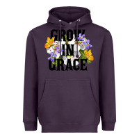 Plum Grow In Grace Heavyweight Hoodie - LillyAllenDesigns