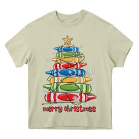 Mossy crayons tree christmas Heavy Core Tee - MaliasSmallBusiness