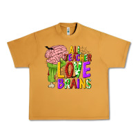Peanut Butter All Teacher Love Brains Urban Heavy Tee - texasbilliewilder
