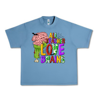 Pebble Blue All Teacher Love Brains Urban Heavy Tee - texasbilliewilder