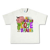 Pistachio All Teacher Love Brains Urban Heavy Tee - texasbilliewilder