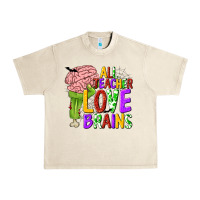 Sandshell All Teacher Love Brains Urban Heavy Tee - texasbilliewilder