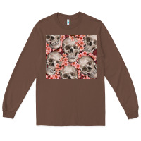 Chestnut skulls and flowers Long Sleeve Tee - TumblerDesignByShophia