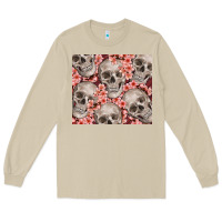Mushroom skulls and flowers Long Sleeve Tee - TumblerDesignByShophia