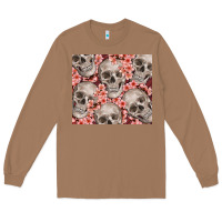 Toasted Coconut skulls and flowers Long Sleeve Tee - TumblerDesignByShophia