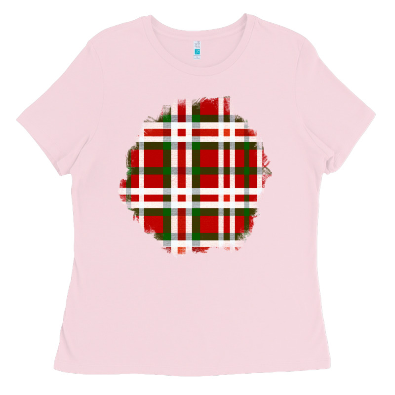 Christmas Tartan Patch Ladies Tee by BundleAndBundleShop | Teevron