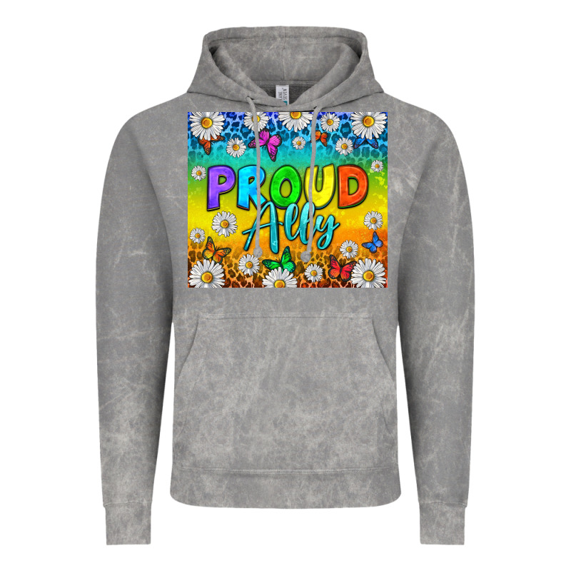 Lgbtq+ Proud Ally With Daisy Vintage Hoodie by NancyCooperArtShop | Teevron