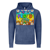 Vintage Denim LGBTQ+ proud ally with daisy Vintage Hoodie - NancyCooperArtShop