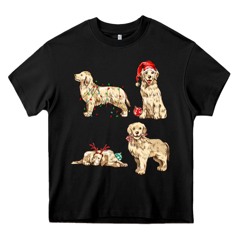 Christmas Dogs Heavy Core Tee by MaliasSmallBusiness | Teevron