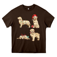 Chocolate Brown christmas dogs Heavy Core Tee - MaliasSmallBusiness