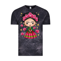 Cloud Black Mexican Girl Vintage Tee - texasbilliewilder