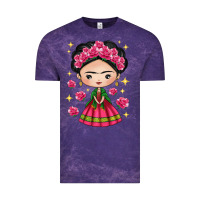 Cloud Purple Mexican Girl Vintage Tee - texasbilliewilder