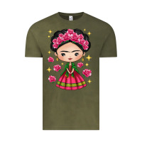Vintage Olive Mexican Girl Vintage Tee - texasbilliewilder
