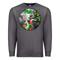 Charcoal Heather christmas southdown baby sheeps Premium Sweatshirt - LillyAllenDesigns
