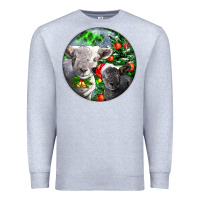 Heather Grey christmas southdown baby sheeps Premium Sweatshirt - LillyAllenDesigns