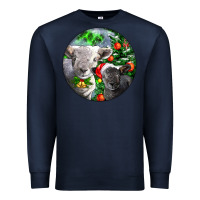 Navy christmas southdown baby sheeps Premium Sweatshirt - LillyAllenDesigns
