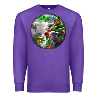 Purple christmas southdown baby sheeps Premium Sweatshirt - LillyAllenDesigns