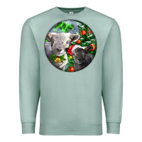 Seafoam christmas southdown baby sheeps Premium Sweatshirt - LillyAllenDesigns