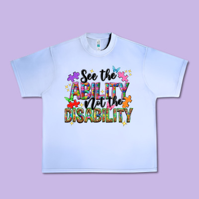 See The Ability Not The Disability Urban Heavy Tee Designed By Nancycooperartshop