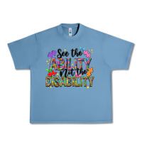 Pebble Blue see the ability not the disability Urban Heavy Tee - NancyCooperArtShop