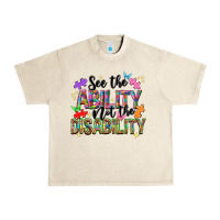 Sandshell see the ability not the disability Urban Heavy Tee - NancyCooperArtShop