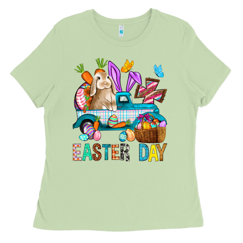 Easter Day With Truck Ladies Tee by BundleAndBundleShop | Teevron