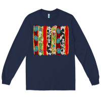 Navy christmas brushstroke Long Sleeve Tee - Jasminsmagicworld