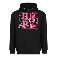 Black hope breast cancer awareness ribbon Heavyweight Hoodie - LillyAllenDesigns